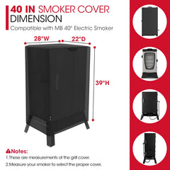 Unicook smoker cover showing durable fabric handles
