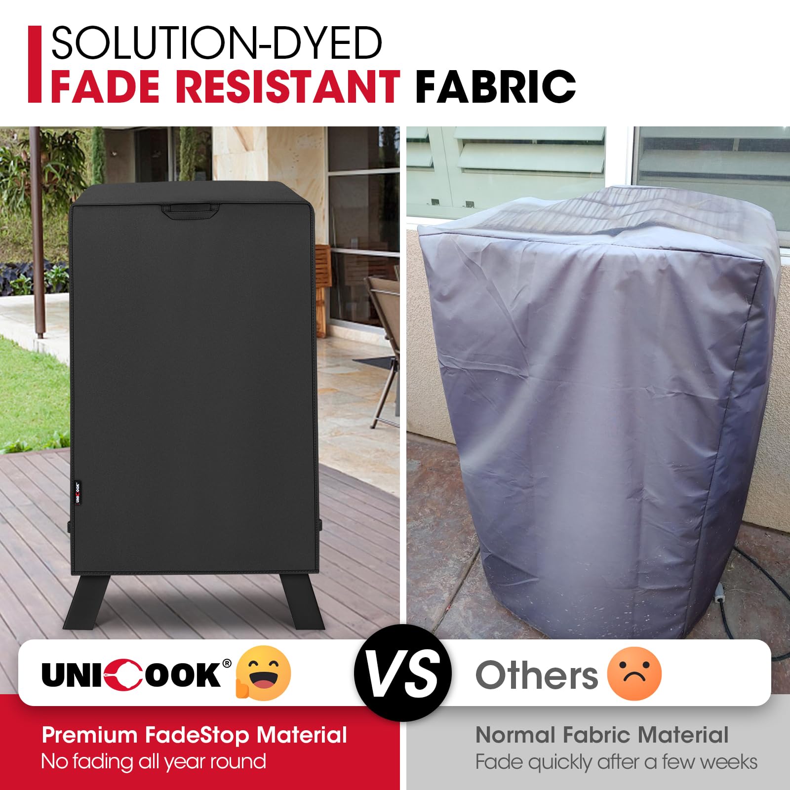 Unicook smoker cover with fastening straps