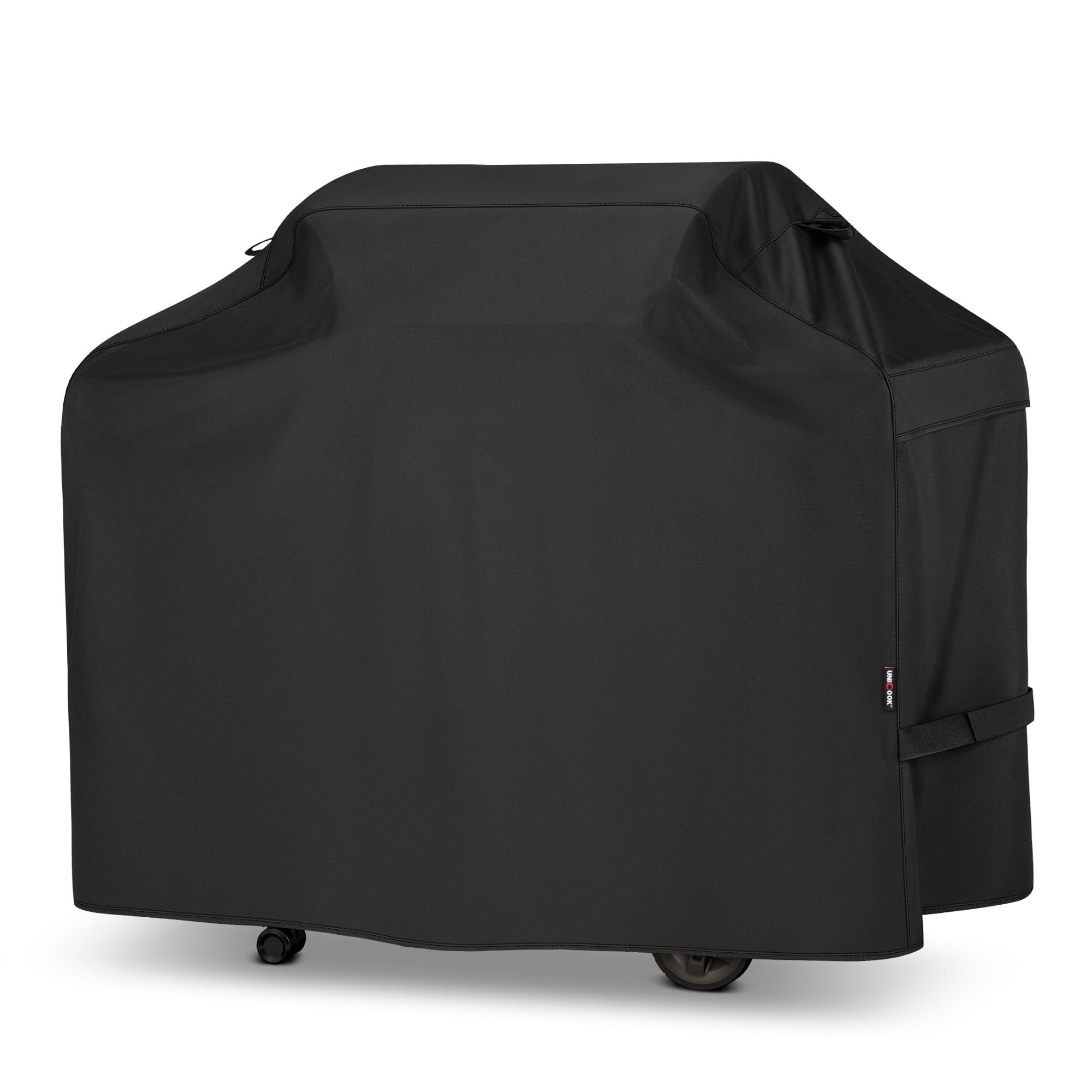 Unicook Waterproof Grill Cover front view, black, 60 inch
