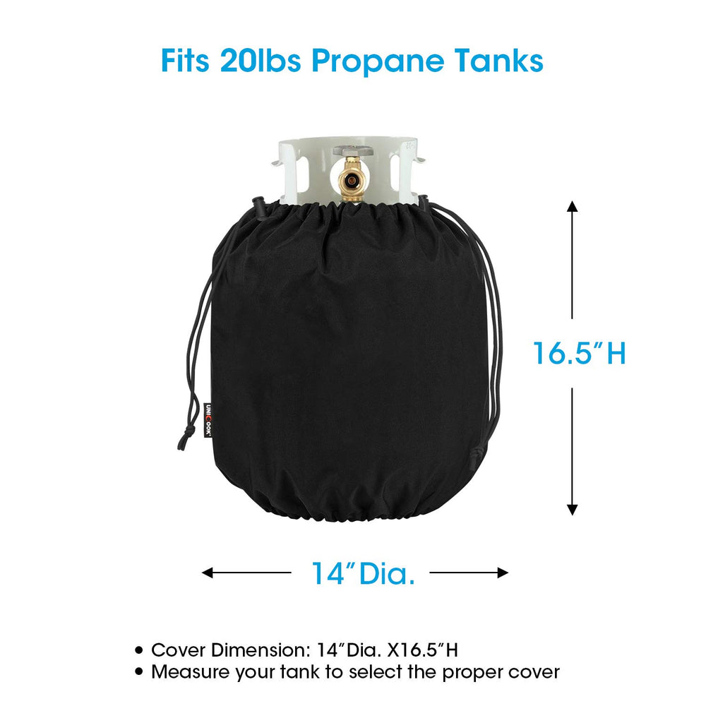 Unicook waterproof propane tank cover side view