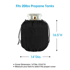 Unicook waterproof propane tank cover side view