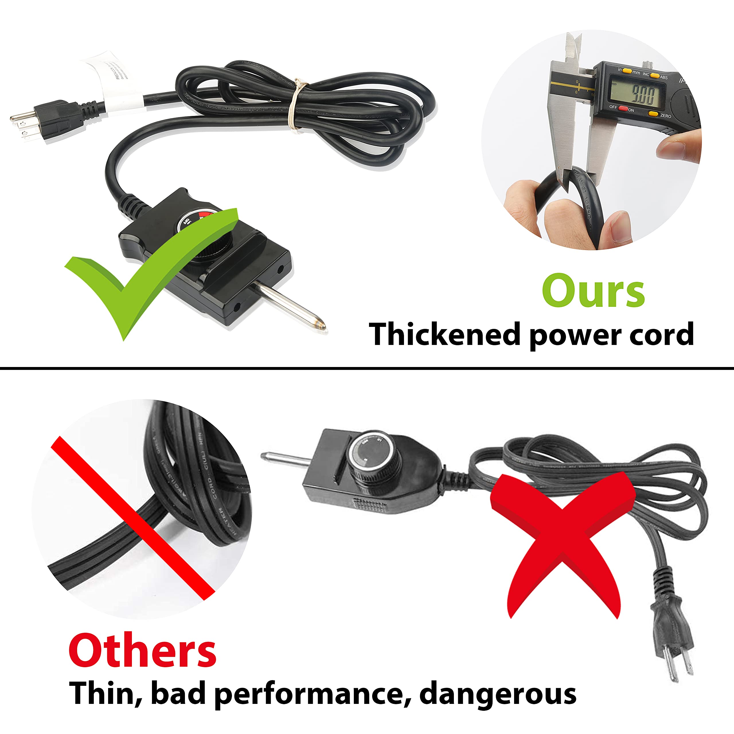 Unidanho Power Cord close-up of metal connection