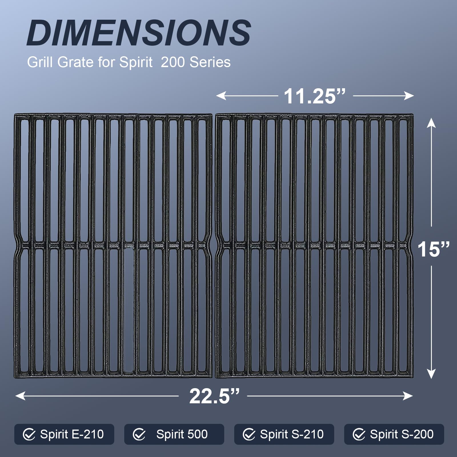 Uniflasy 15-inch grill grates packed in original packaging