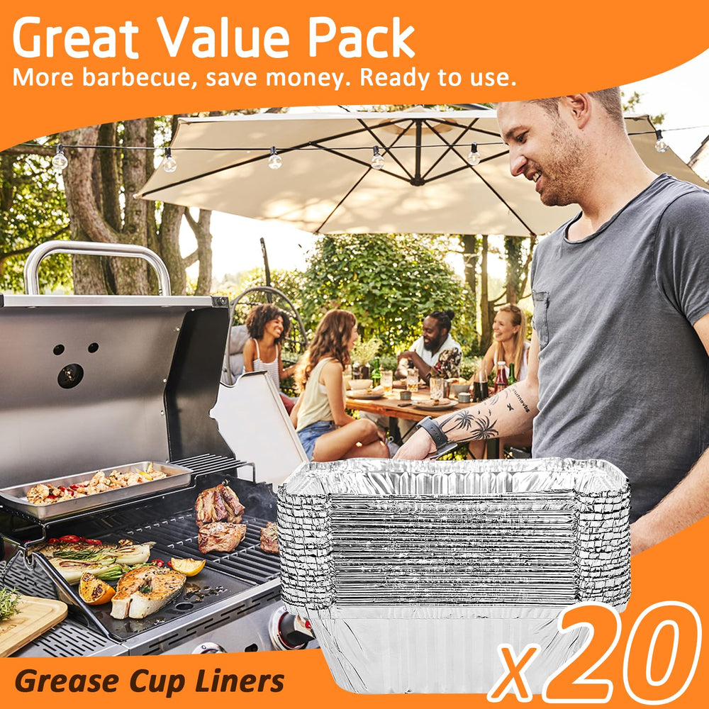 Uniflasy 20 Pack Drip Pan Liners for outdoor cooking