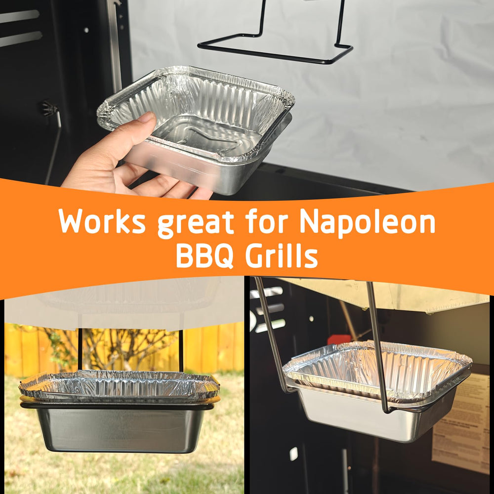 Uniflasy Aluminum Foil Drip Pan in use on grill