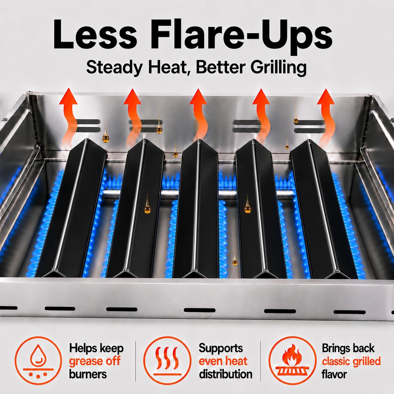 Uniflasy burner tube set for Spirit 300 Series grills