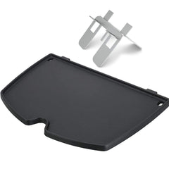 Uniflasy cast iron griddle for Weber Q series, black color