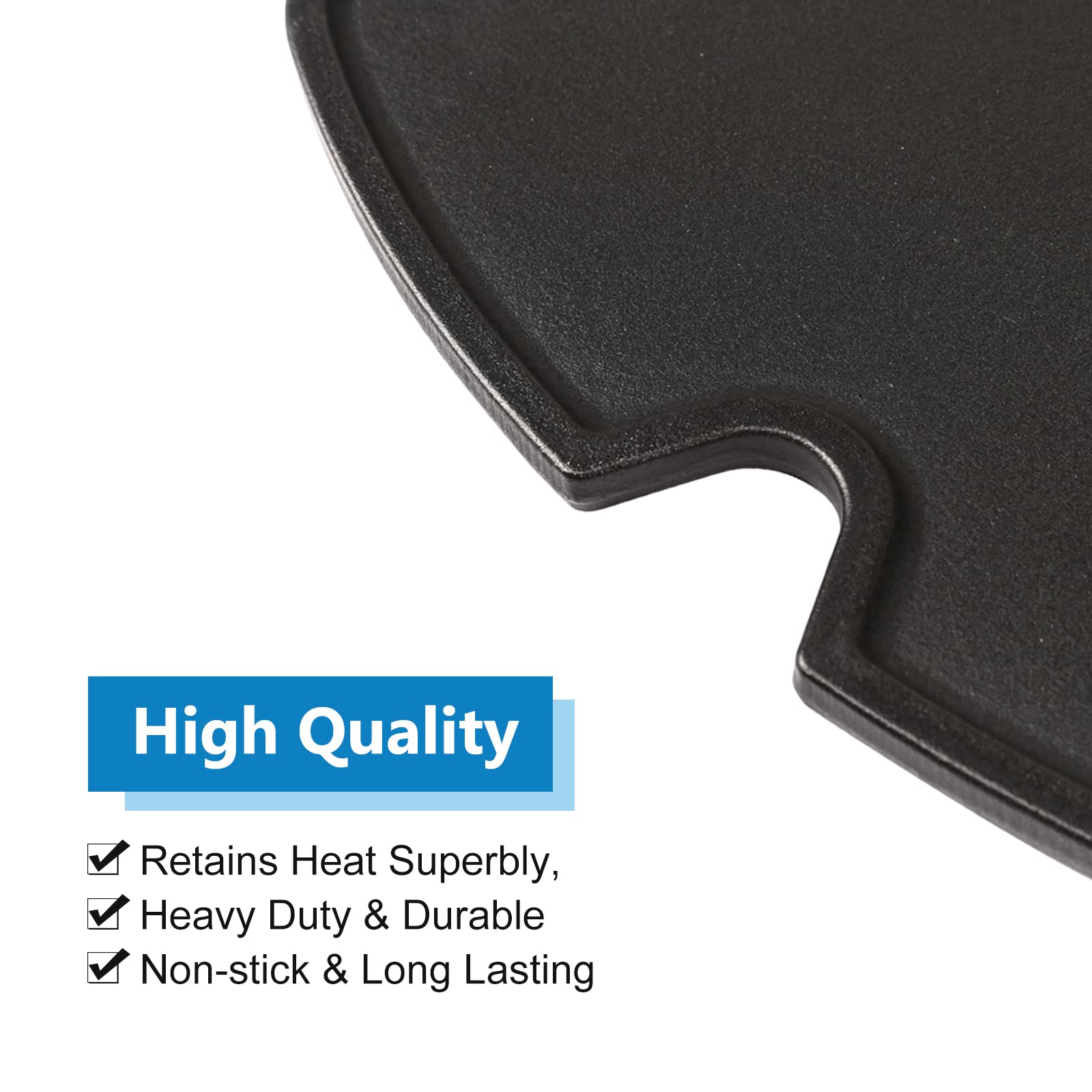 Uniflasy Cast Iron Griddle Plate side view