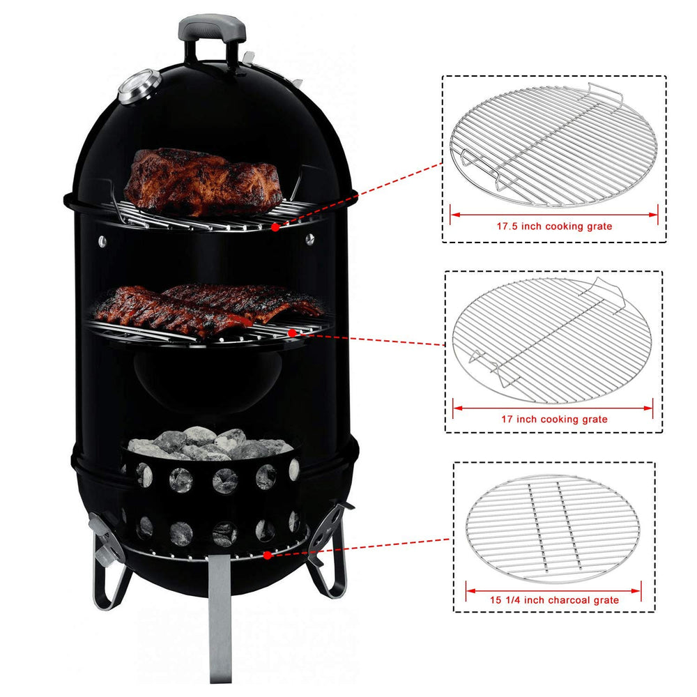 Uniflasy Charcoal Grate for Weber Smokey Mountain 18-inch