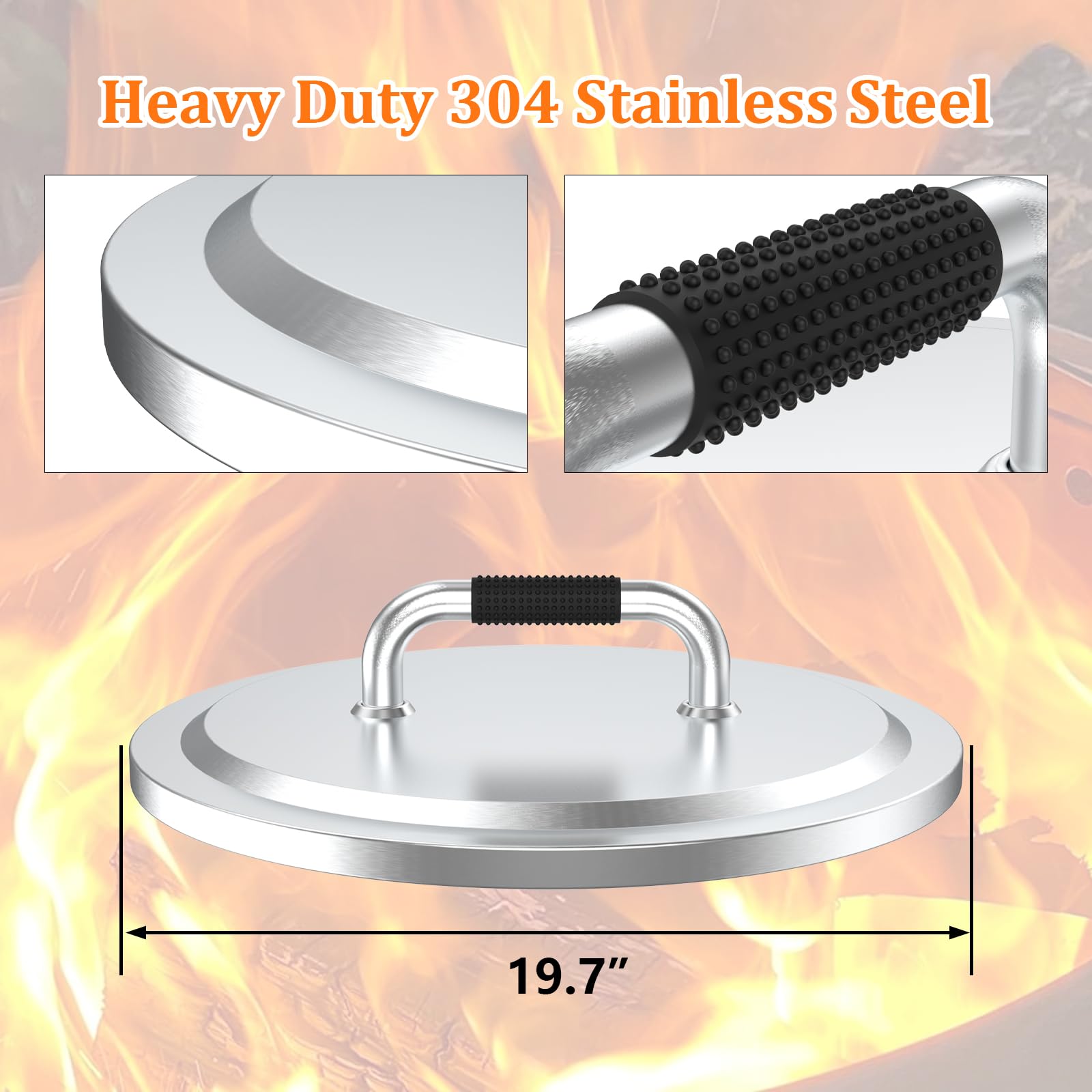 Uniflasy Fire Pit Lid for Solo Stove Bonfire 2.0 side view