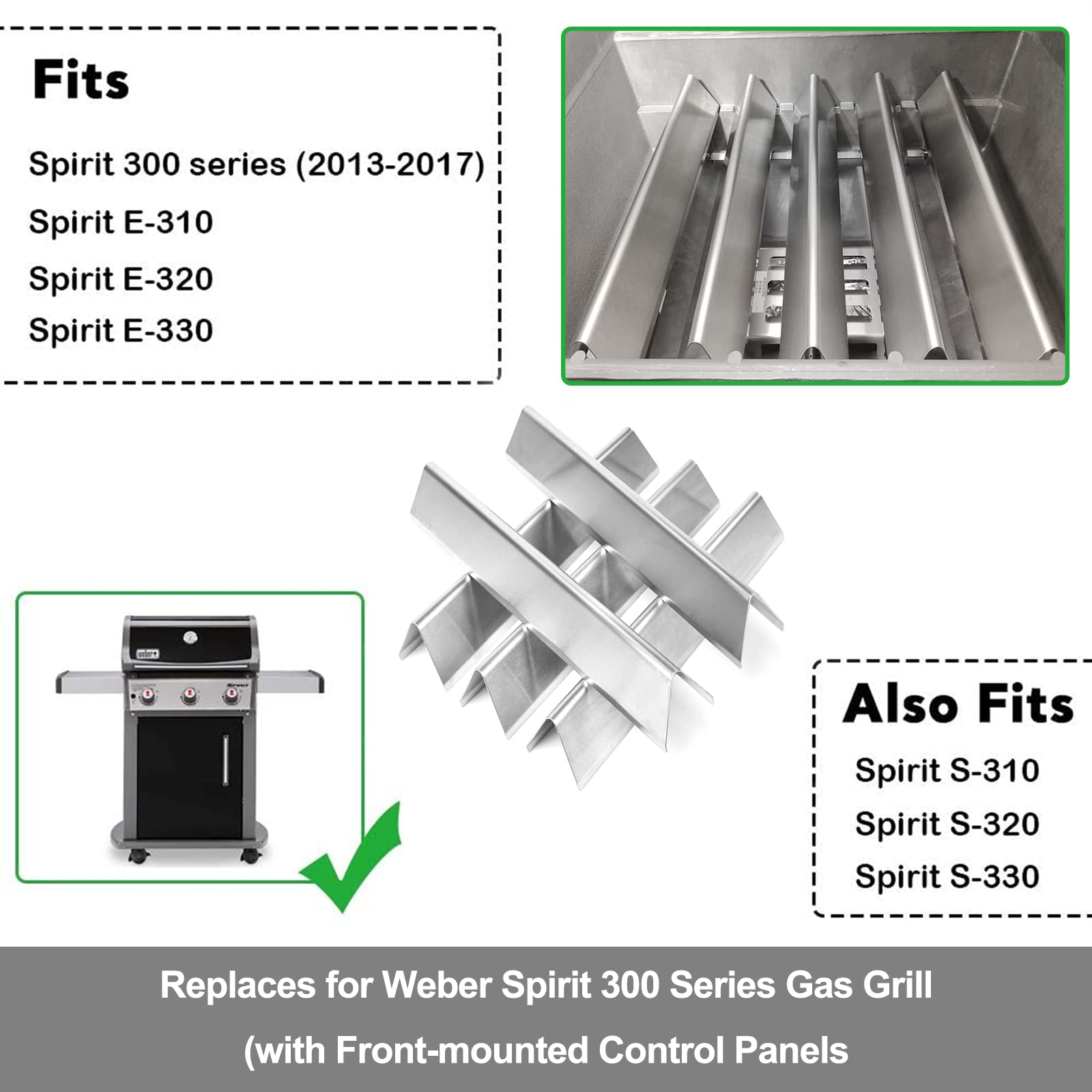 Uniflasy Flavorizer Bars compatibility with Weber models