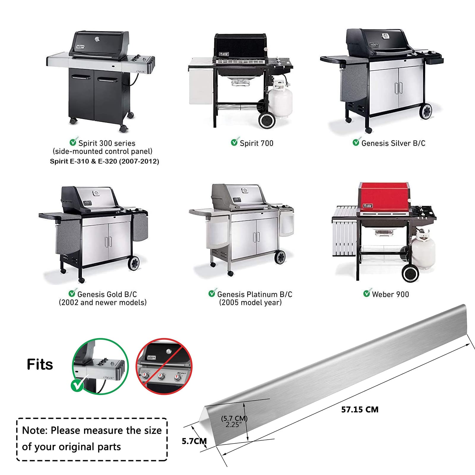 Uniflasy Flavorizer Bars for Genesis grill model