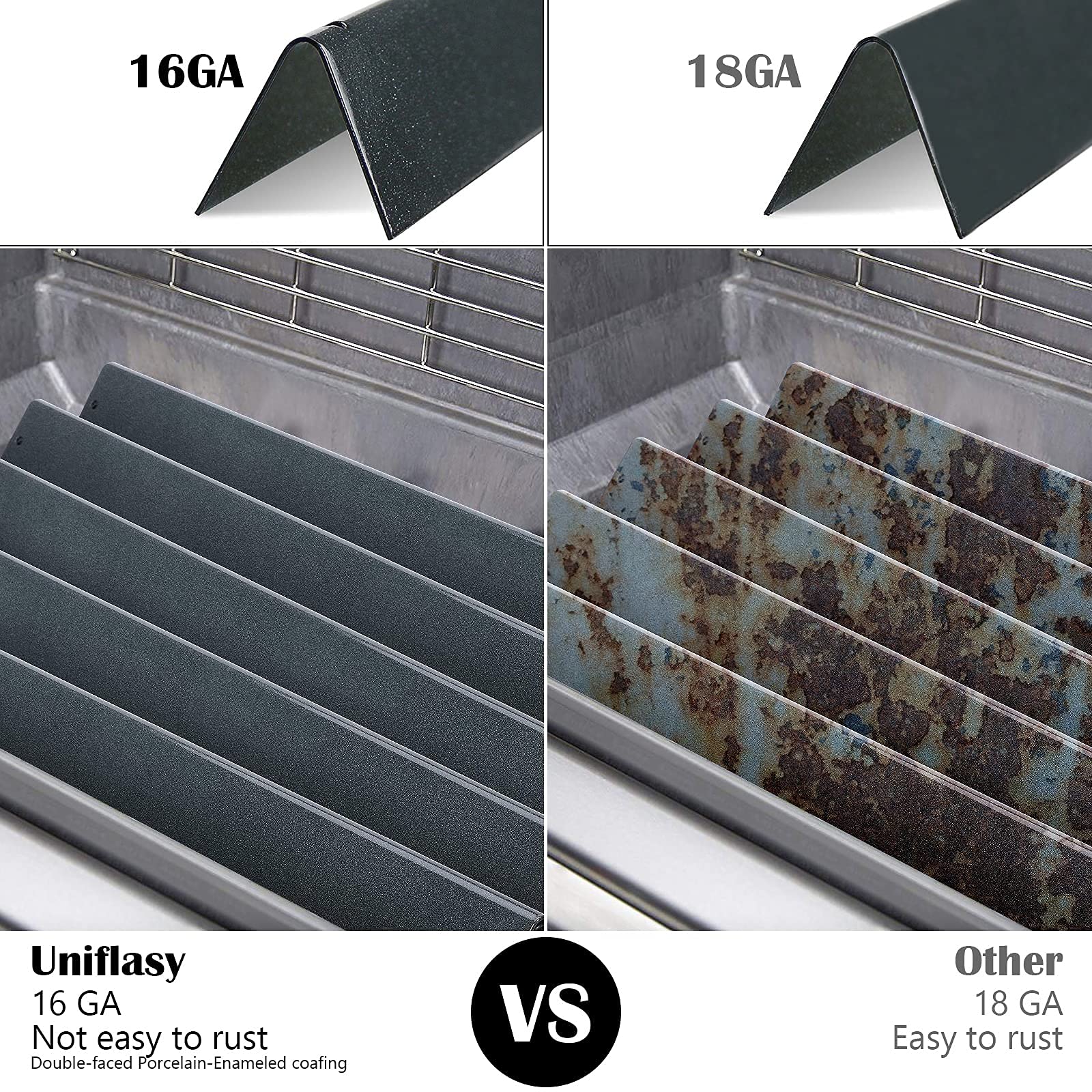 Uniflasy Flavorizer Bars for Weber Spirit 200 Series