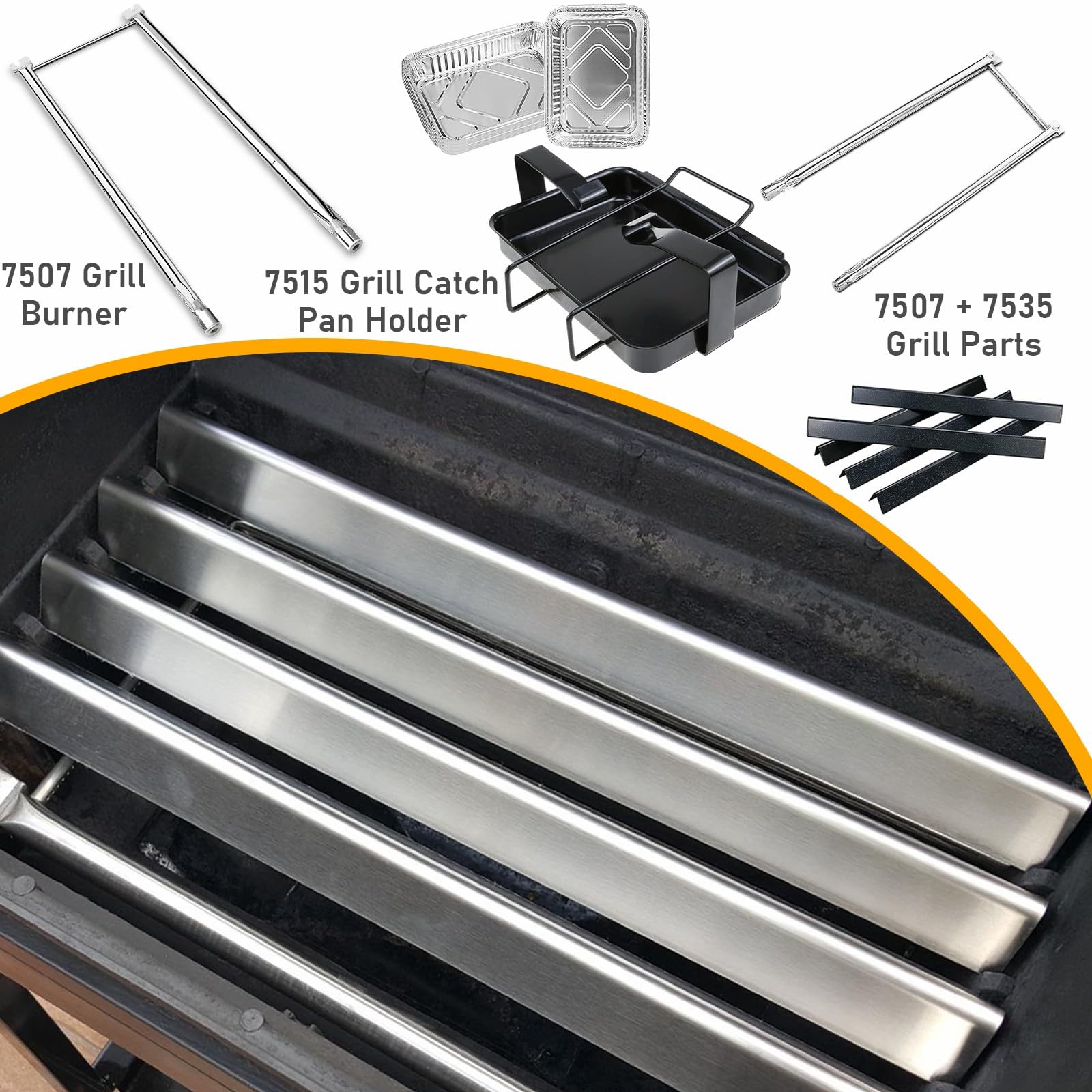 Uniflasy Flavorizer Bars showing heavy-duty porcelain steel