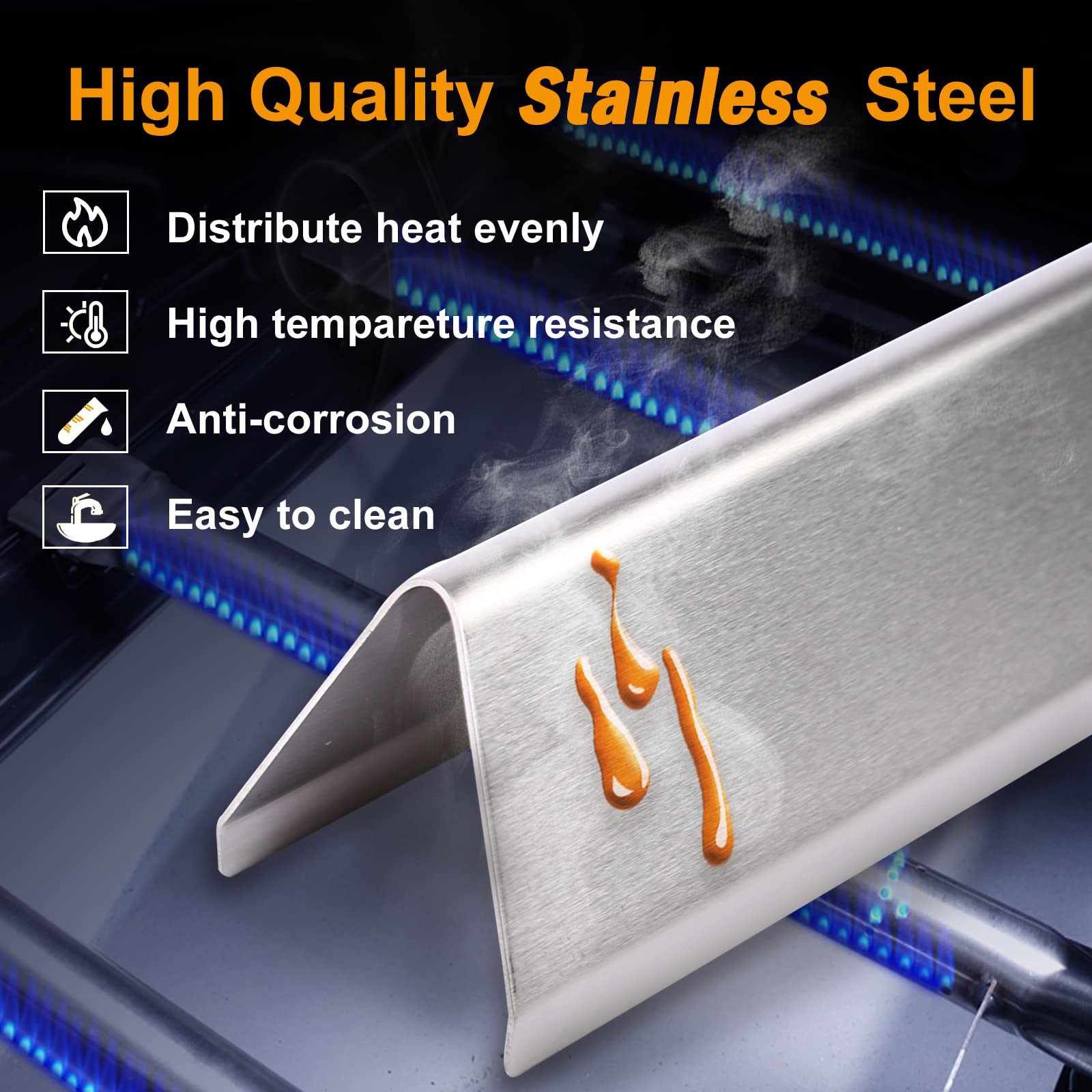 Uniflasy Flavorizer Bars showing stainless steel finish