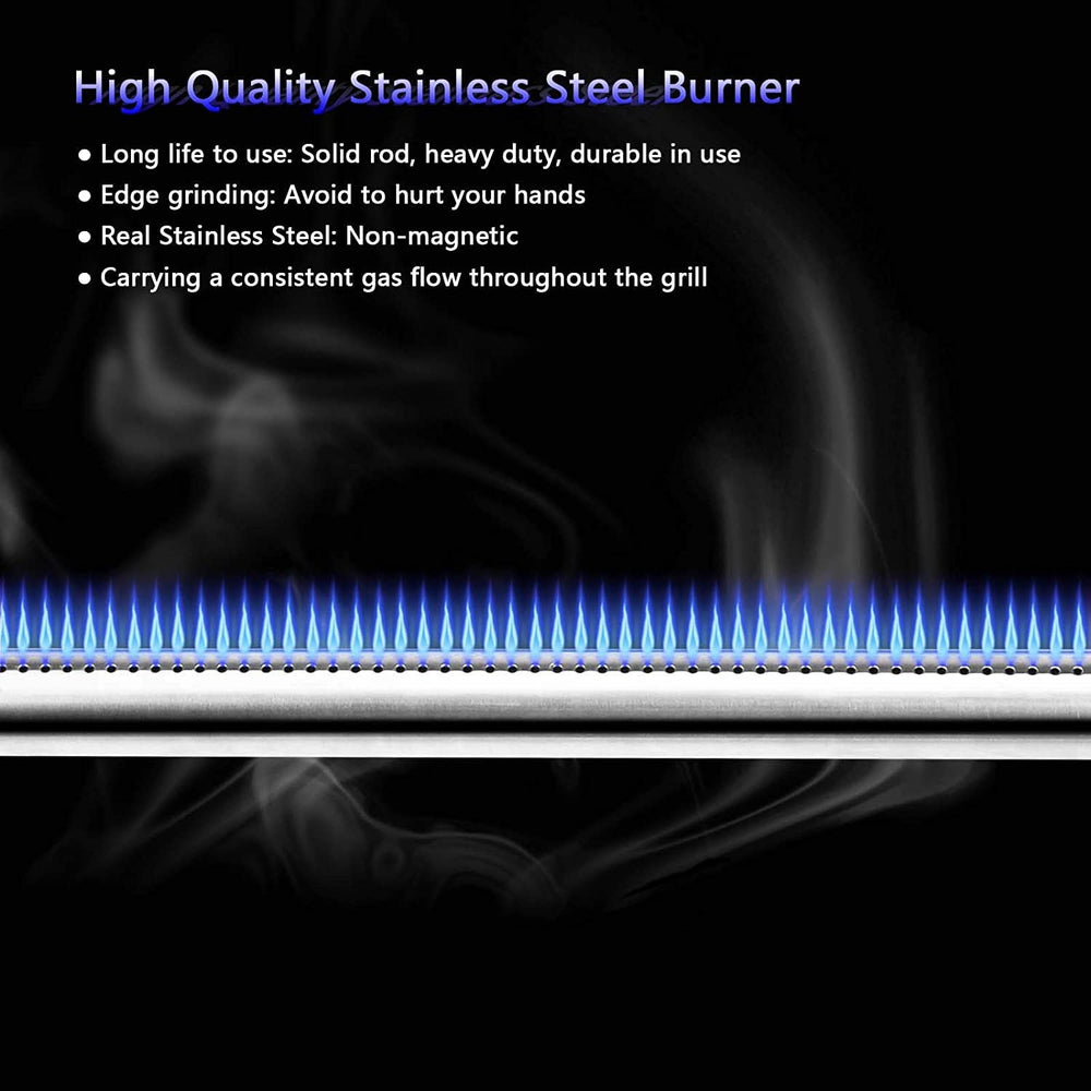 Uniflasy grill burner on a barbecue grill