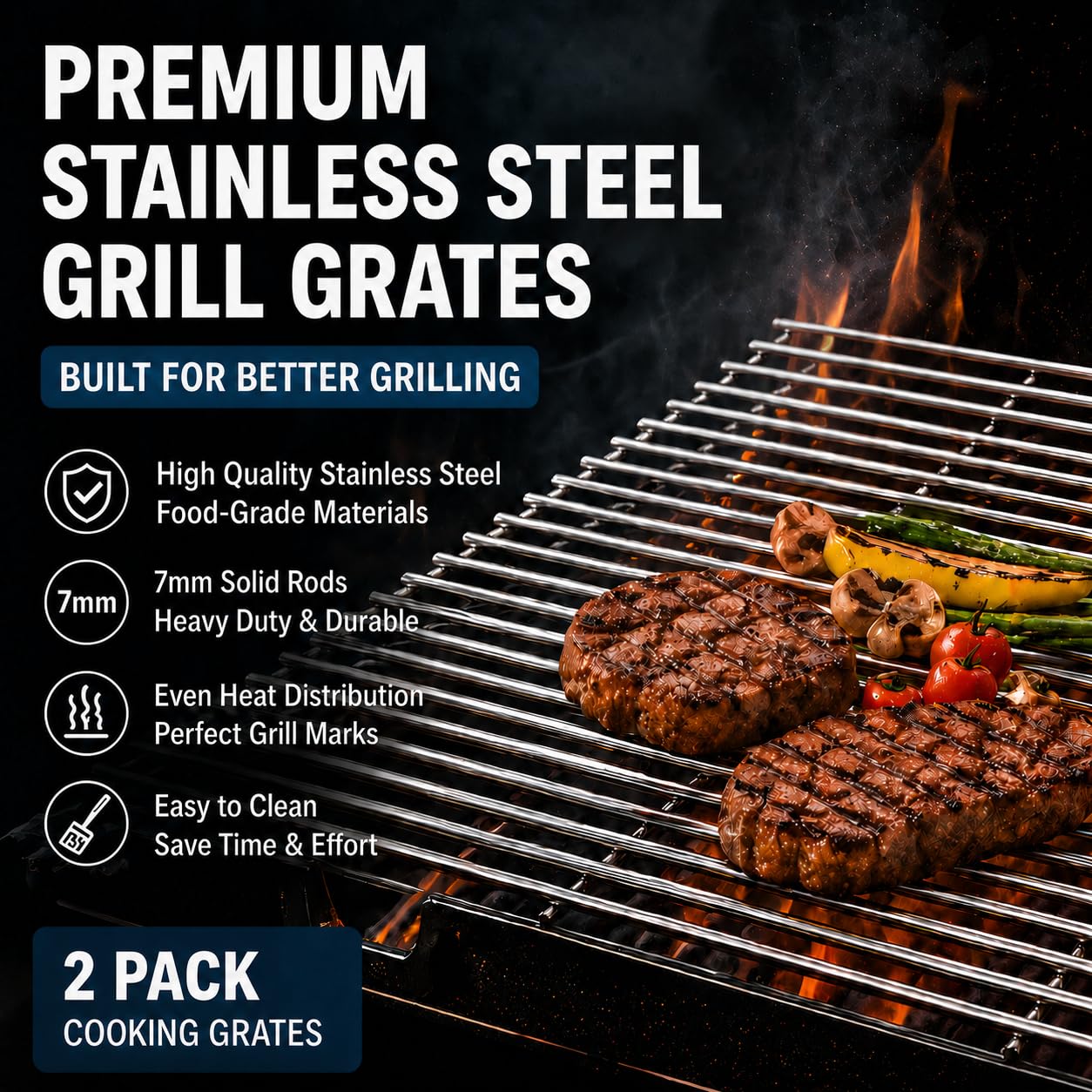 Uniflasy grill grates packaged in gift box