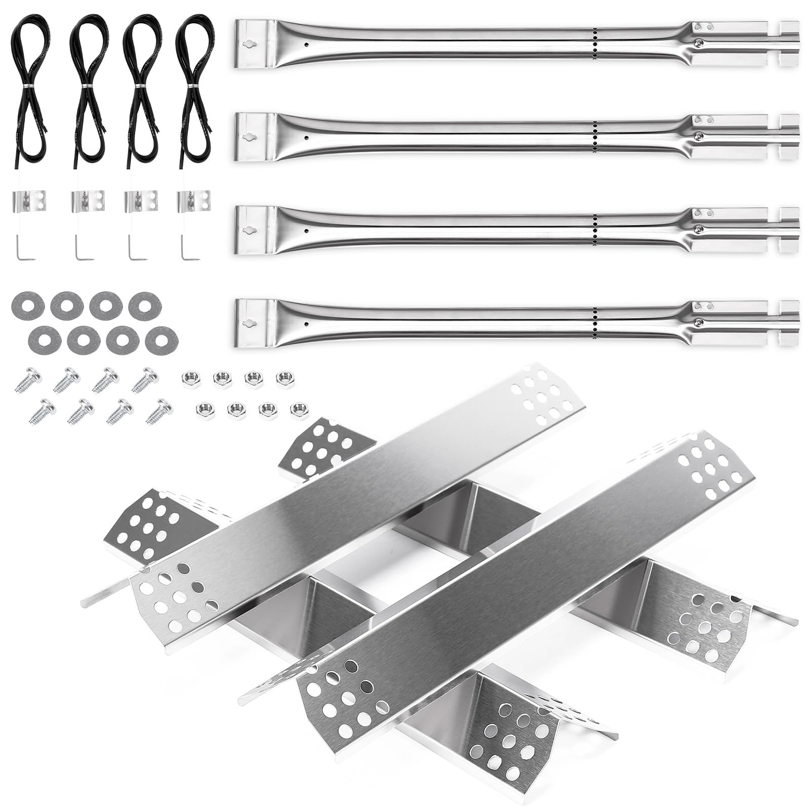 Uniflasy Grill Parts Kit for KitchenAid 4-burner gas grills, front view