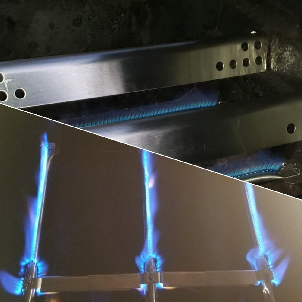 Uniflasy grill parts laid out on a table