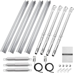 Uniflasy grill replacement parts set including burner tubes and heat plates