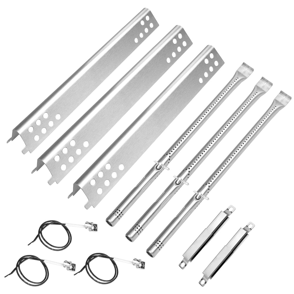 Uniflasy grill replacement parts set including burners and heat plates