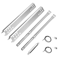 Uniflasy Grill Replacement Parts Set including two burners and heat plates