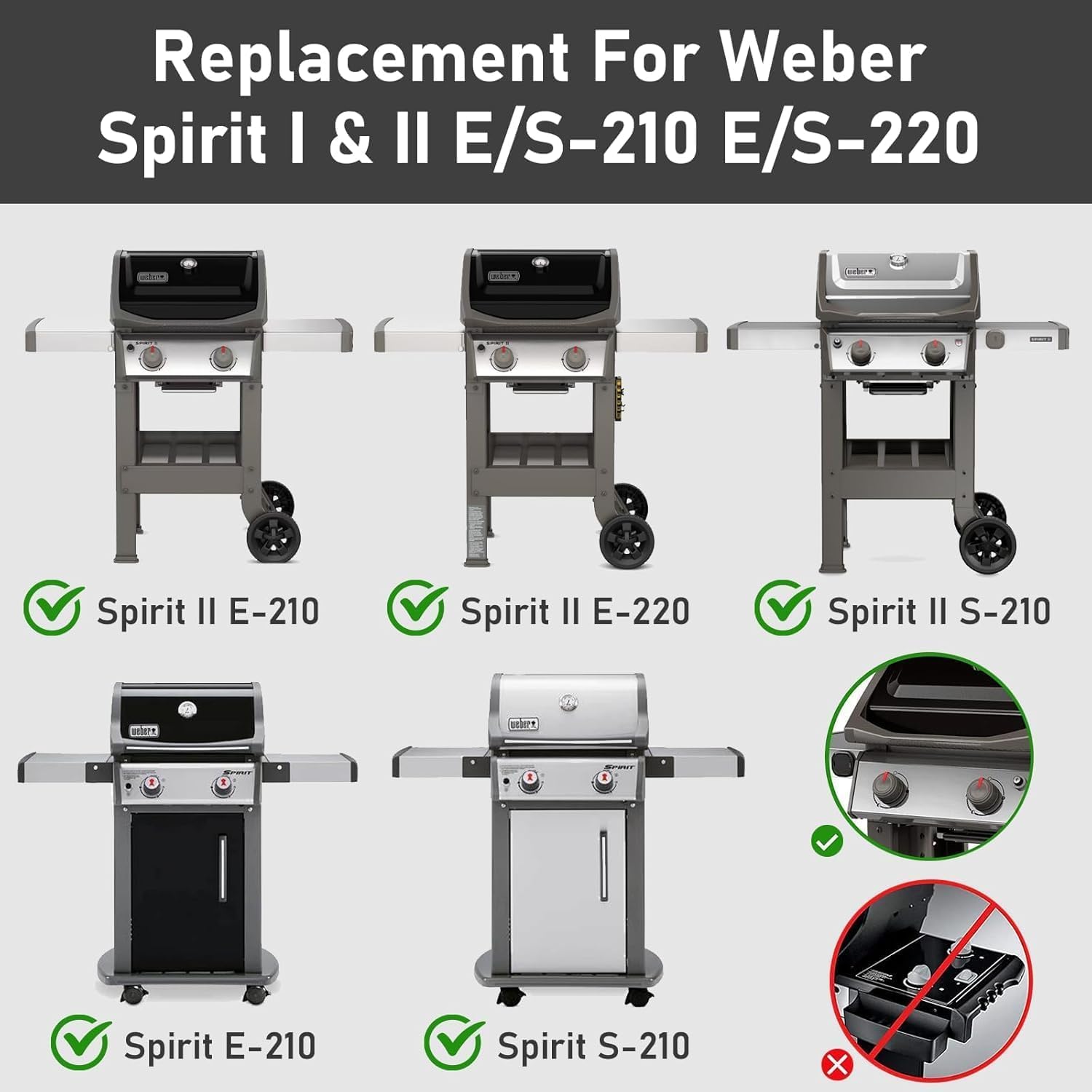 Uniflasy igniter kit components for Weber grill