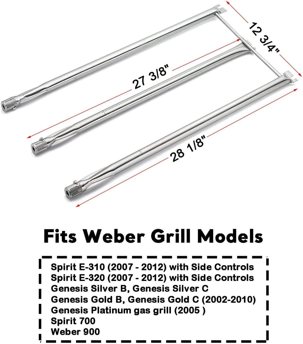Uniflasy stainless steel grill burner tubes and flavorizer bars