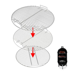 Uniflasy Upper Cooking Grate for Weber Smokey Mountain 18-inch