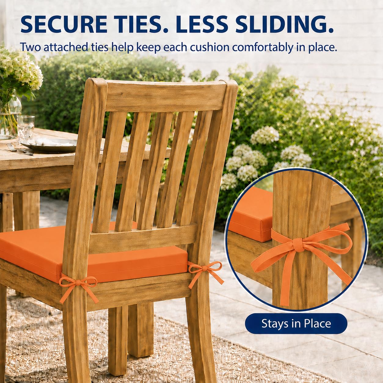 UNIKOME chair cushion set of 4 with dimensions