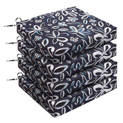 UNIKOME Outdoor Chair Cushion Navy/White front view