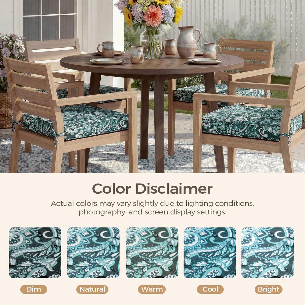 UNIKOME Outdoor Chair Cushion set arranged on a patio