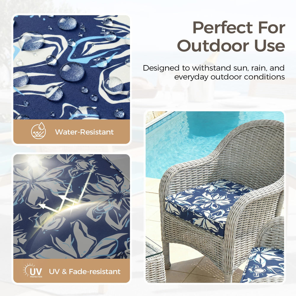 UNIKOME Outdoor Chair Cushion Set of 4 on outdoor chair