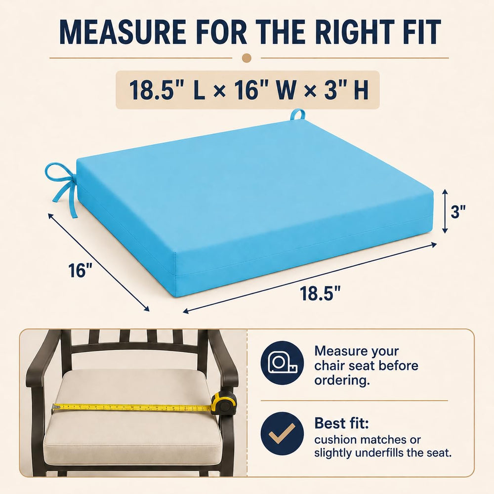UNIKOME Outdoor Chair Cushions on patio chairs