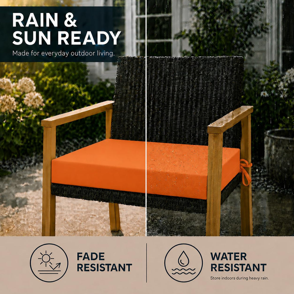 UNIKOME Outdoor Chair Cushions on patio chairs