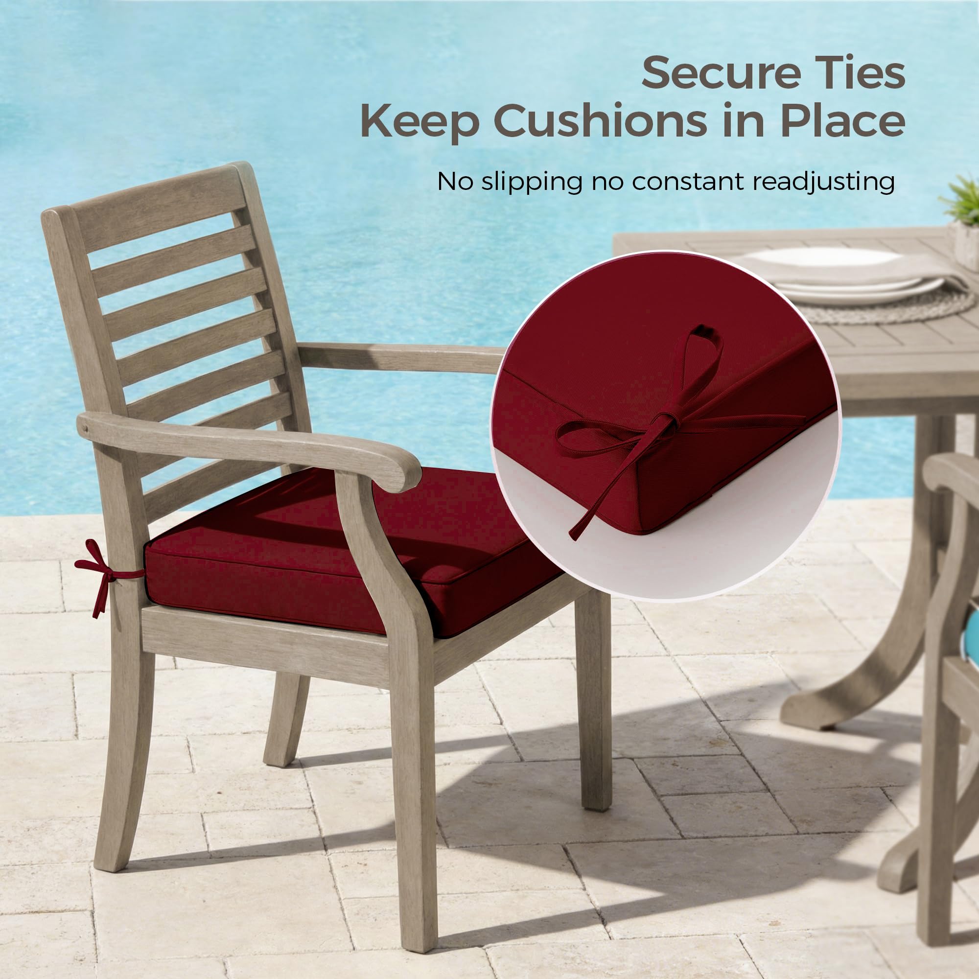 UNIKOME outdoor chair cushions set of 4 packaged for delivery