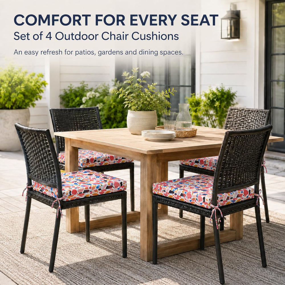 UNIKOME Outdoor Chair Cushions side view showing water-resistant fabric