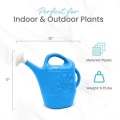 Union 2 Gallon Watering Can Caribbean Blue handle