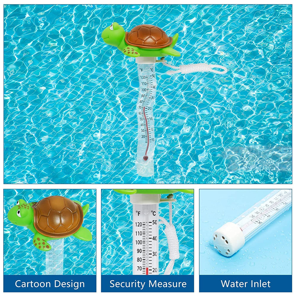Unipool Floating Pool Thermometer showing temperature reading