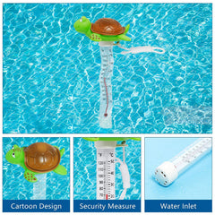 Unipool Floating Pool Thermometer showing temperature reading