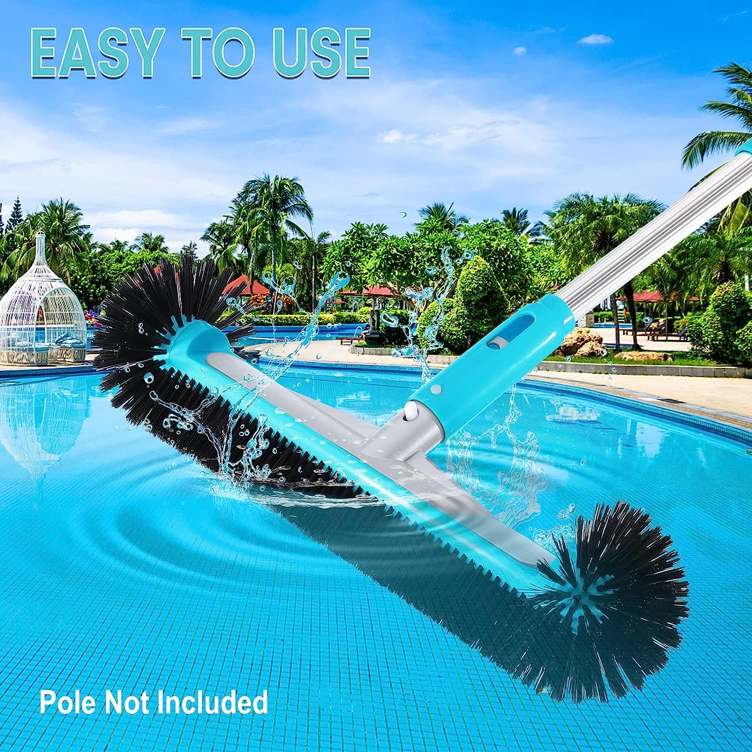 Unipool pool brush against a pool wall