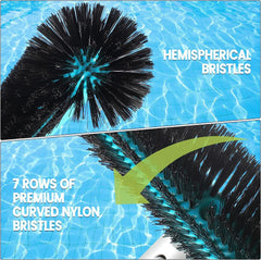Unipool pool brush handle and attachment clips