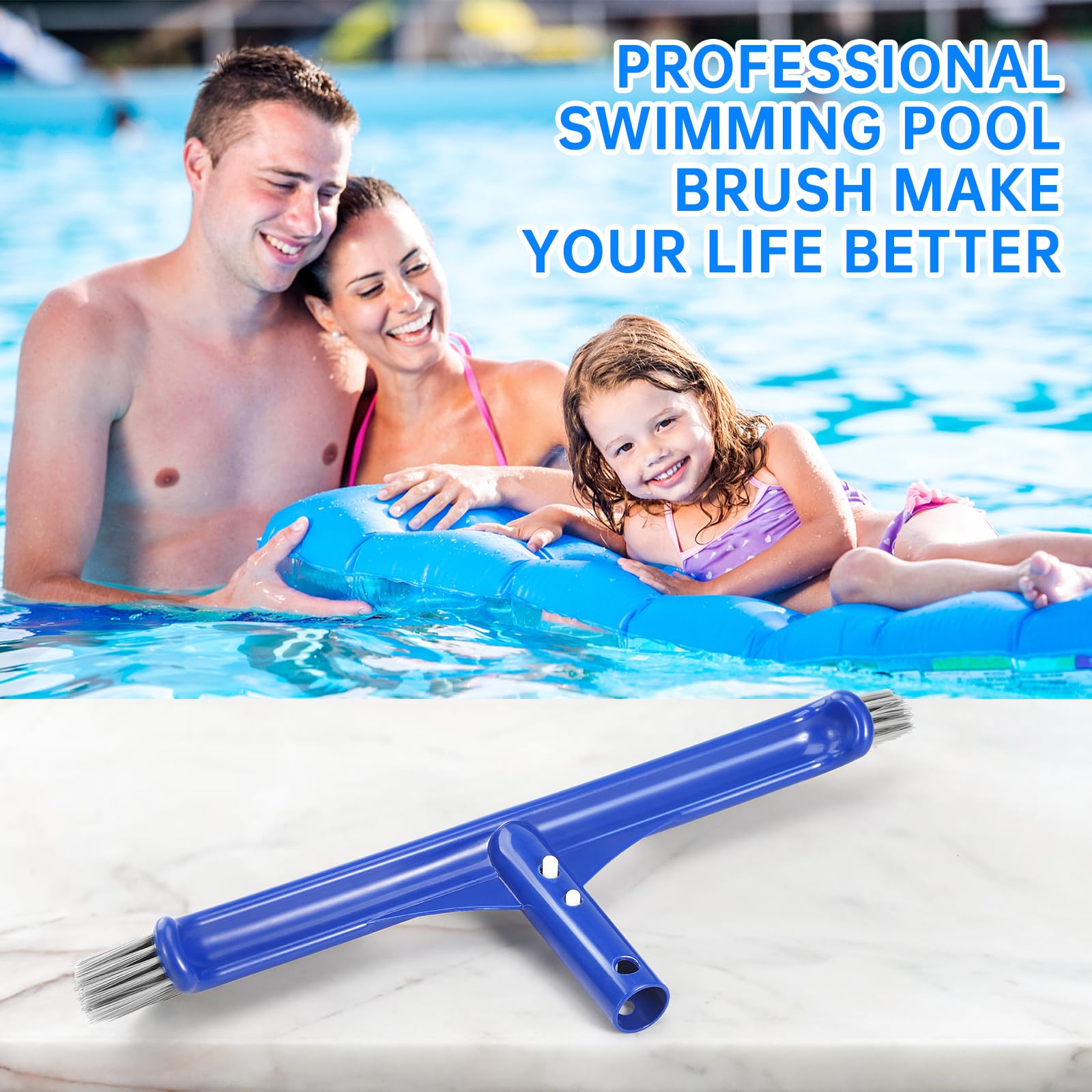Unipool Pool Brush packaging with handle and attachment