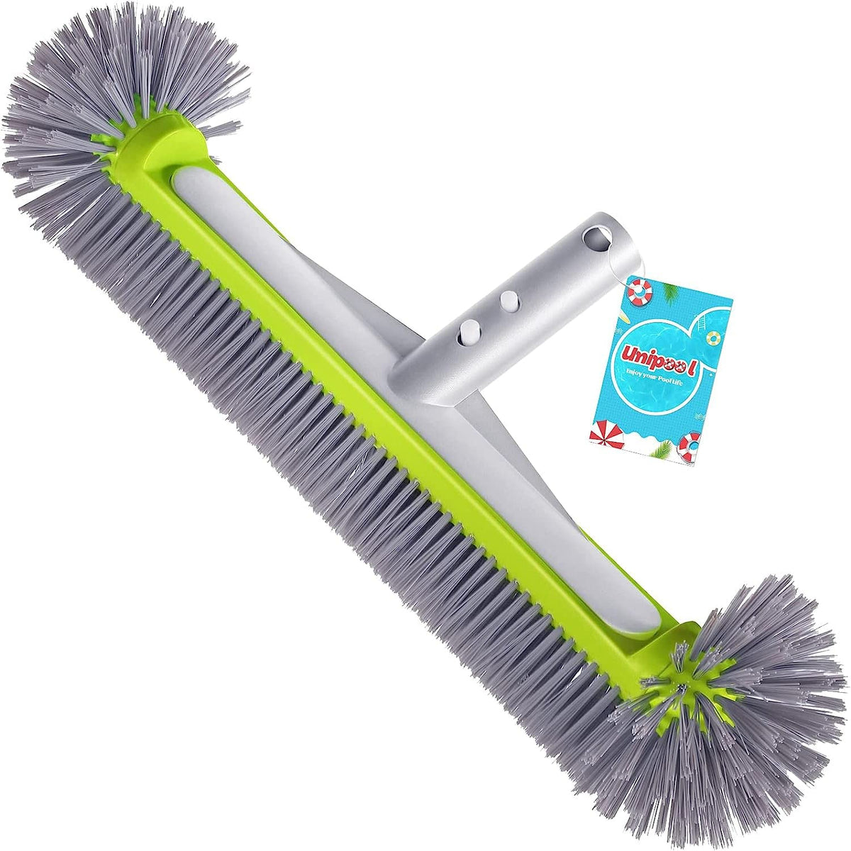 Unipool Professional Swimming Pool Brush front view with aluminum back