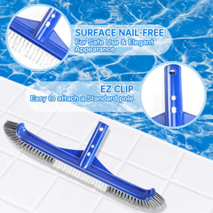 Unipool skimmer net scooping debris from pool