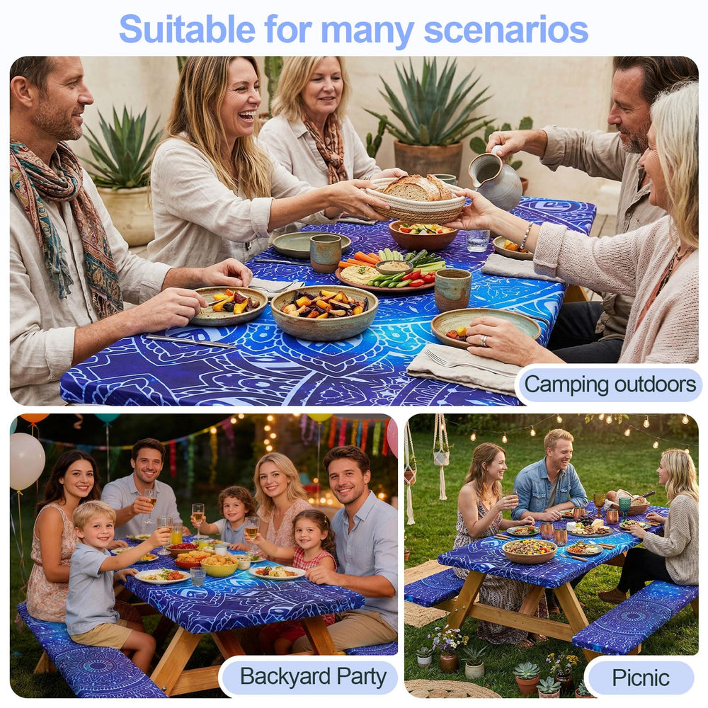 Unique patterns on Play Tailor picnic table cover