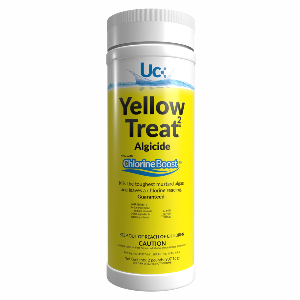 United Chemical Yellow Mustard 2 lb algaecide front view