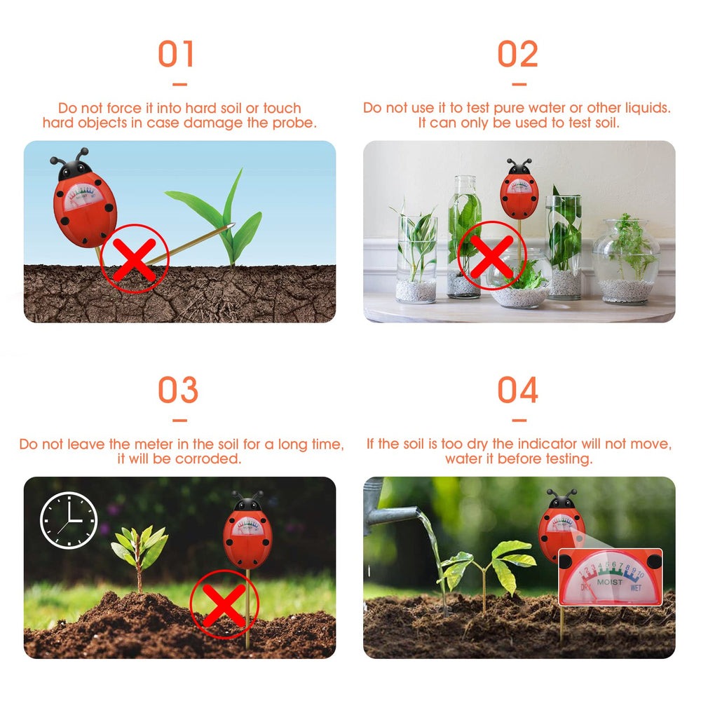 UNIWA Soil Moisture Meter in a garden