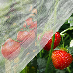 Unves 10' x 30' garden netting in white for plant protection