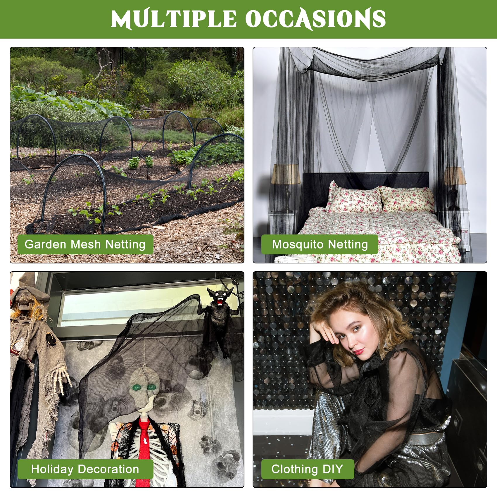 Unves Mosquito Netting placed over a bed for summer use